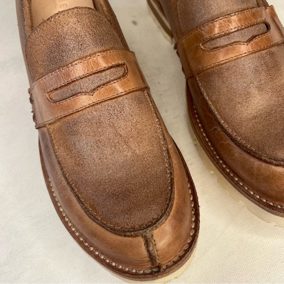 NWB BedStu Reinna III tan leather penny loafers - Picture 9 of 11